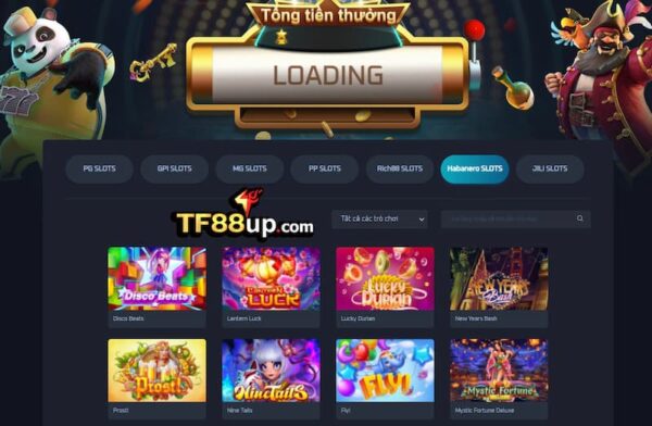 Hơn 2000 game slot đổi thưởng tại nhà cái TF88